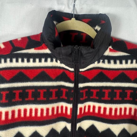 NWT LRL Ralph Lauren Active, Indian, Red & Black, Aztec, Fleece Jacket, Sz Large - Picture 6 of 13